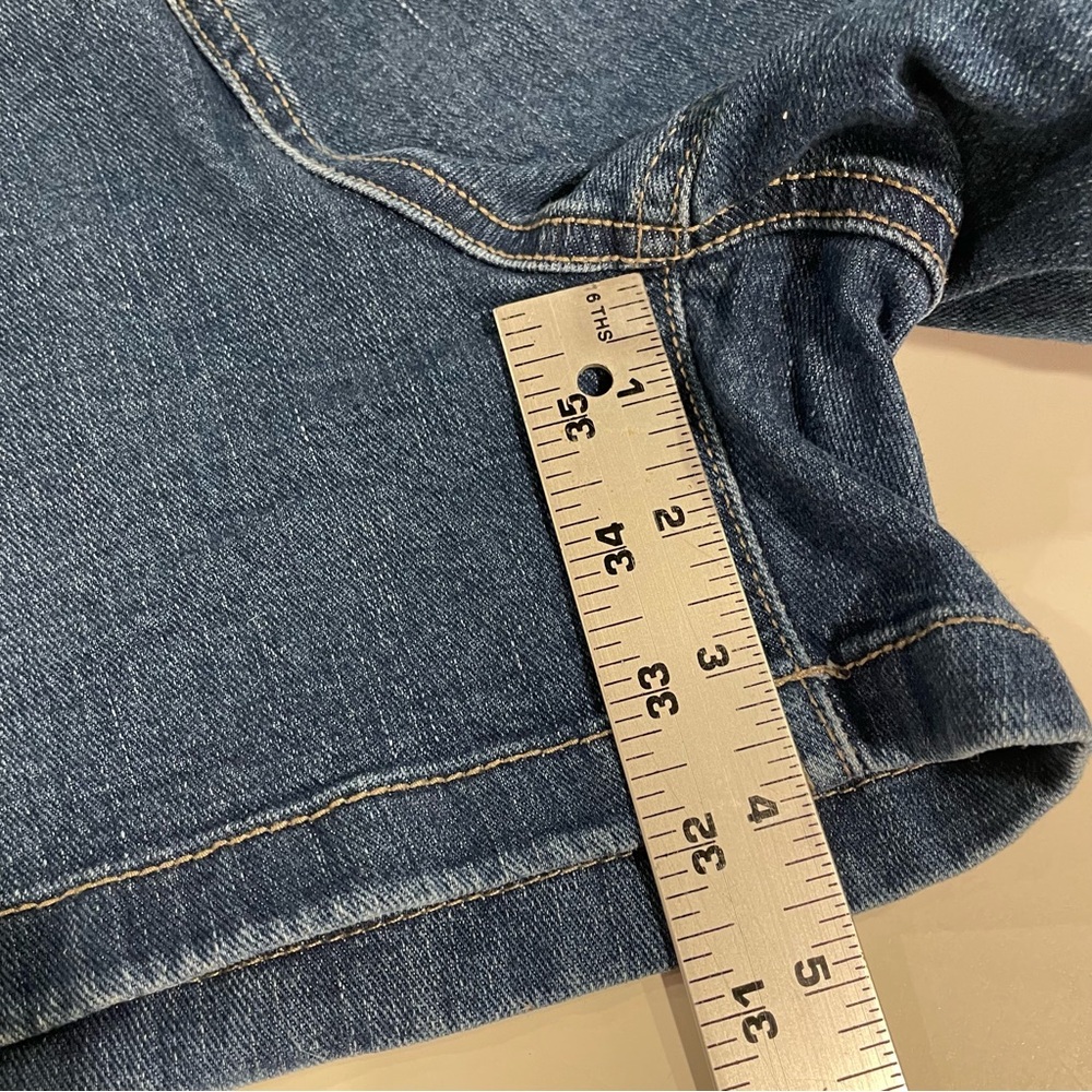 Time & Tru Paper Bag Denim Shorts Self Tie Women 12 High Rise Blue Boho Cottage - Picture 10 of 10